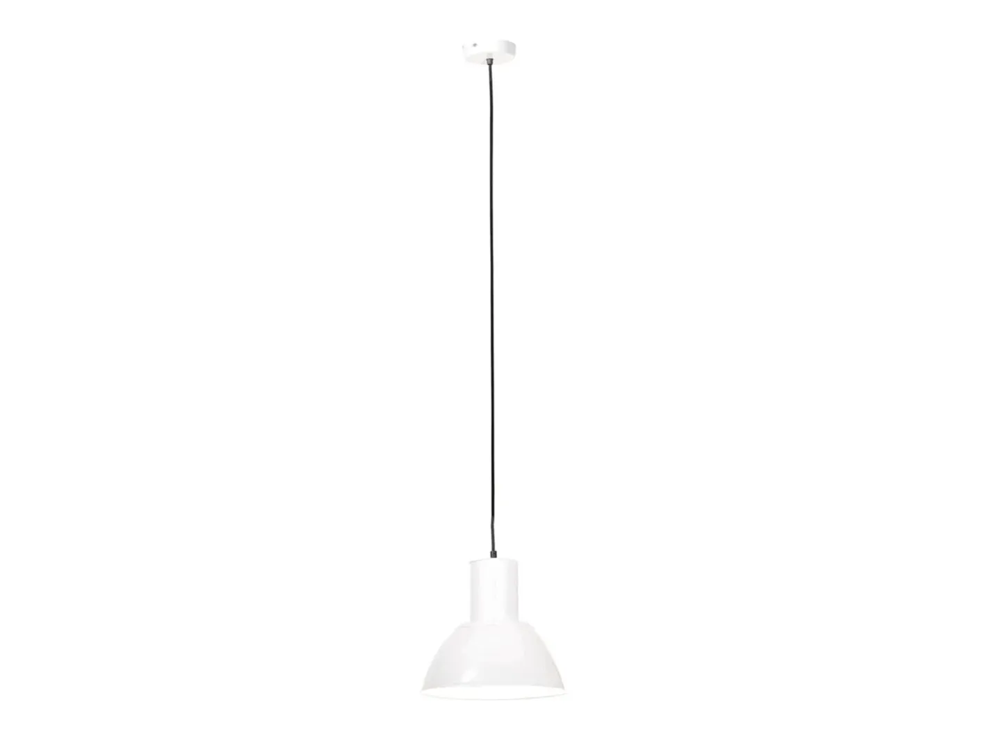 Lámpara colgante redonda 25 W blanca 28,5 cm E27 ES550687 Blanco New