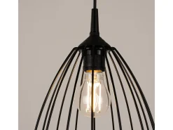 Hot Sollux Lighting Lámpara Colgante Ritz Moderno De Acero - 1 Fuentes Luminosas - L.23 X A.92 Cm - Negro