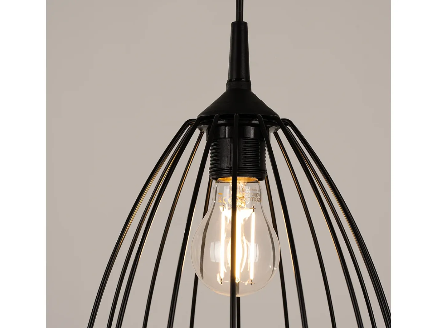Hot Sollux Lighting Lámpara Colgante Ritz Moderno De Acero - 1 Fuentes Luminosas - L.23 X A.92 Cm - Negro