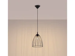 Hot Sollux Lighting Lámpara Colgante Ritz Moderno De Acero - 1 Fuentes Luminosas - L.23 X A.92 Cm - Negro
