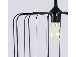Sollux Lighting Lámpara Colgante Skaar Moderno De Acero - 1 Fuentes Luminosas - L.34,5 X A.91 Cm - Negro