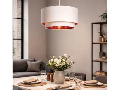 Ledkia Lámpara Suspendida-Lámpara Colgante Tela Bello Duo Reflejo Multicolor