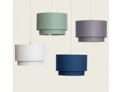 Ledkia Lámpara Suspendida-Lámpara Colgante Tela Bello Duo Reflejo Multicolor