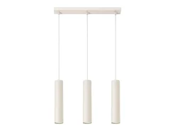 Sollux Lighting Lámpara colgante Toris desván de acero - 3 fuentes luminosas 4000K - L.45 x A.98 cm - Beige