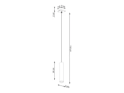 Hot Sollux Lighting Lámpara colgante Toris desván de acero - 1 fuentes luminosas 3000K - L.8 x A.118 cm - oliva Verde