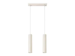 Sollux Lighting Lámpara colgante Toris desván de acero - 2 fuentes luminosas 3000K - L.30 x A.105 cm - Beige Outlet