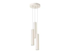 Sollux Lighting Lámpara colgante Toris desván de acero - 3 fuentes luminosas 4000K - L.19,5 x A.108 cm - Beige Hot