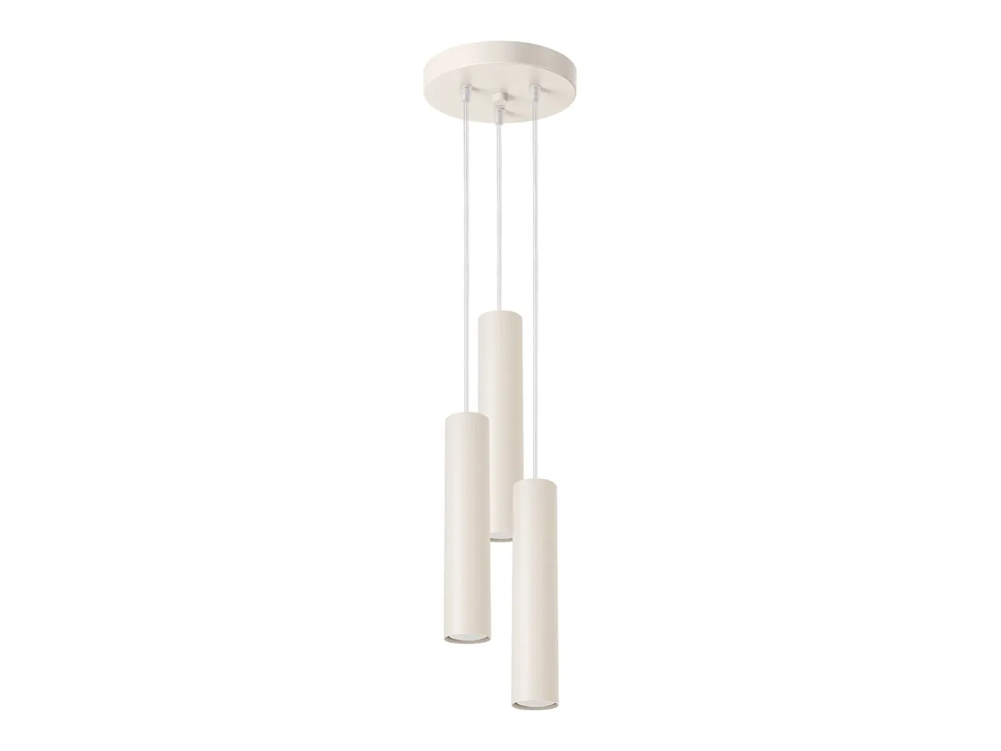 Sollux Lighting Lámpara colgante Toris desván de acero - 3 fuentes luminosas 4000K - L.19,5 x A.108 cm - Beige Hot