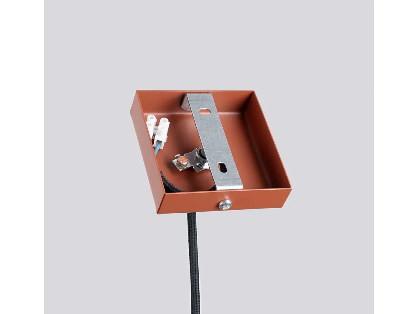 Sollux Lighting Lámpara Suspendida-Lámpara colgante Toris desván de acero - 1 fuentes luminosas 3000K - L.8 x A.118 cm - ocre Rojo