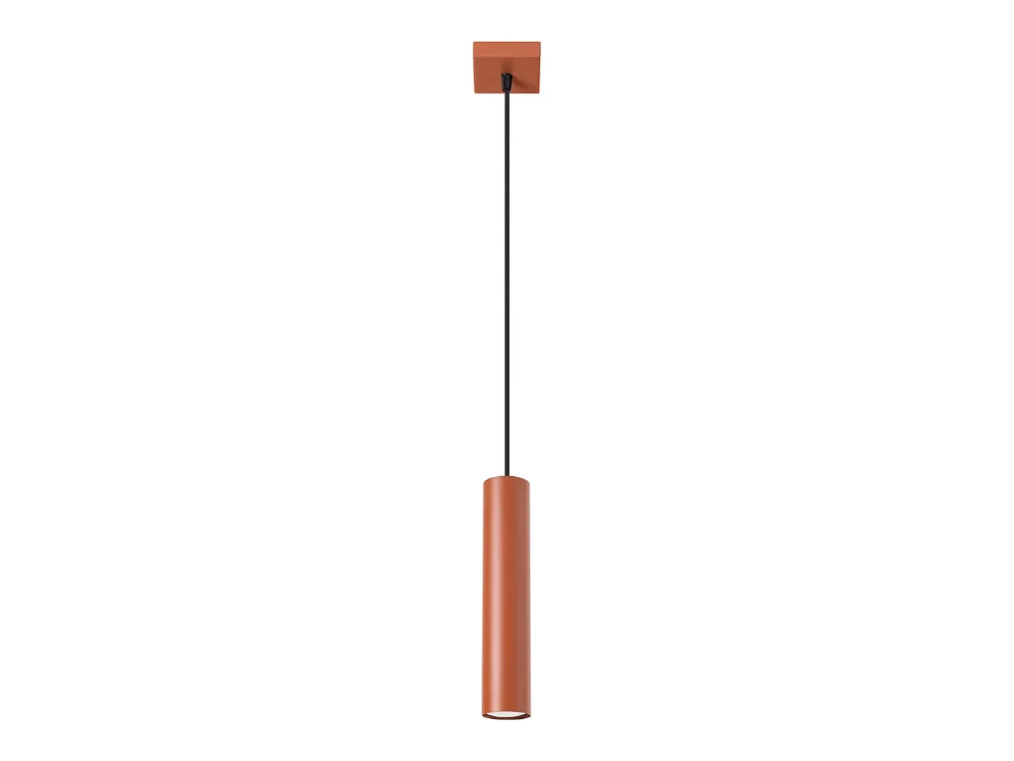Sollux Lighting Lámpara Suspendida-Lámpara colgante Toris desván de acero - 1 fuentes luminosas 3000K - L.8 x A.118 cm - ocre Rojo