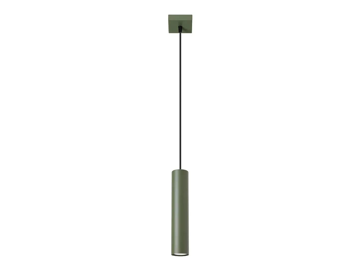 Sollux Lighting Lámpara Suspendida-Lámpara colgante Toris desván de acero - 1 fuentes luminosas 4000K - L.8 x A.118 cm - oliva Verde