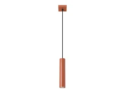 Sollux Lighting Lámpara Suspendida-Lámpara colgante Toris desván de acero - 1 fuentes luminosas 4000K - L.8 x A.118 cm - ocre Rojo