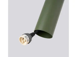 Sollux Lighting Lámpara colgante Toris desván de acero - 3 fuentes luminosas 3000K - L.19,5 x A.108 cm - oliva Verde Outlet