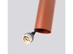 Sollux Lighting Lámpara colgante Toris desván de acero - 3 fuentes luminosas 3000K - L.19,5 x A.108 cm - ocre Rojo Outlet