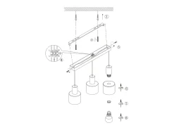 Discount NETTLIFE Lámpara colgante vintage para mesa de comedor, E27, 3 bombillas, para cocina, color y dorado Negro