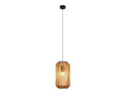 NETTLIFE Lámpara colgante vintage para mesa de comedor , diseño de farol de cuerda de cáñamo de 1 bombilla, E27, para comedor Negro Discount