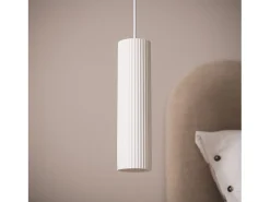 Outlet Ledkia Lámpara Colgante Yeso Colum Blanco