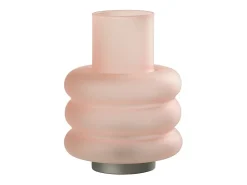 J-Line Lámpara con LED de vidrio 17x17x24 cm Rosa Online