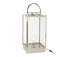 Clearance J-Line Lámpara cuadrada de metal de 31.5x30x76 cm Plateado