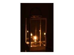 Clearance J-Line Lámpara cuadrada de metal de 31.5x30x76 cm Plateado