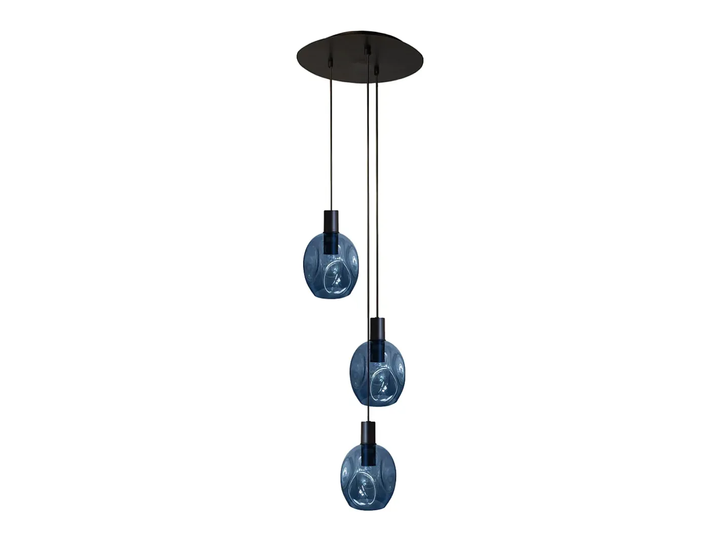 Online TOSEL Lámpara de Araña ,metal y cristal, , P 100xD 60xD 60cm Azul