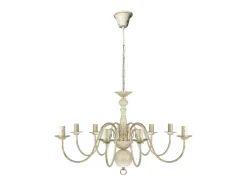 Lámpara Suspendida-Lámpara de araña antique metal 8 bombillas E14 ES218112 Blanco