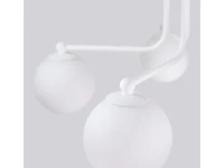 Online Sollux Lighting Lámpara de araña Bealy minimalista de acero/vidrio - 5 fuentes luminosas 3000K - L.58 x A.29 cm - Blanco