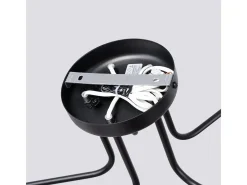 Sollux Lighting Lámpara de araña Bealy minimalista de acero/vidrio - 5 fuentes luminosas 3000K - L.58 x A.29 cm - /blanco Negro