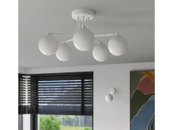 Sollux Lighting Lámpara de araña Bealy minimalista de acero/vidrio - 3 fuentes luminosas 3000K - L.62 x A.29 cm - Blanco Online