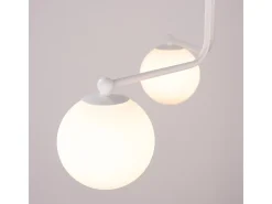 Sollux Lighting Lámpara de araña Bealy minimalista de acero/vidrio - 3 fuentes luminosas 3000K - L.62 x A.29 cm - Blanco Online