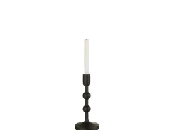 Sale J-Line Lámpara de araña de 1 vela de aluminio 12x29cm Negro