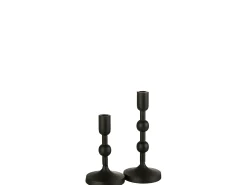 Sale J-Line Lámpara de araña de 1 vela de aluminio 12x29cm Negro
