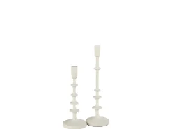 J-Line Lámpara de araña de 1 vela de aluminio de 42 cm de altura Blanco Clearance