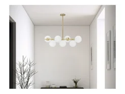 Online Lámpara de araña Glamy de 7 luces, 81 x 30 x 74 cm Blanco