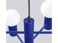 Sollux Lighting Lámpara De Araña Halo Moderno De Aluminio - 6 Fuentes Luminosas - L.64 X A.230 Cm - Ultramarino Azul oscuro Clearance