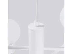 Hot Sollux Lighting Lámpara De Araña Halo Moderno De Aluminio - 6 Fuentes Luminosas - L.64 X A.230 Cm - Blanco