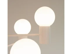 Hot Sollux Lighting Lámpara De Araña Halo Moderno De Aluminio - 6 Fuentes Luminosas - L.64 X A.230 Cm - Blanco