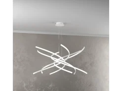 Plafón-Lámpara de araña LED moderna Tornado, 69 W, 4450 lm, 1163/S80, color Blanco