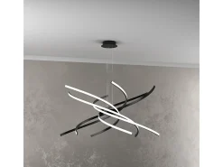 Lámpara de araña LED moderna Tornado, 69 W, 4450 lm, 1163/S80, color dorado bruñido Amarillo New