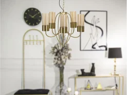 Lámpara de araña Versalles de 5 luces, Ø80 x 103 cm Negro Clearance