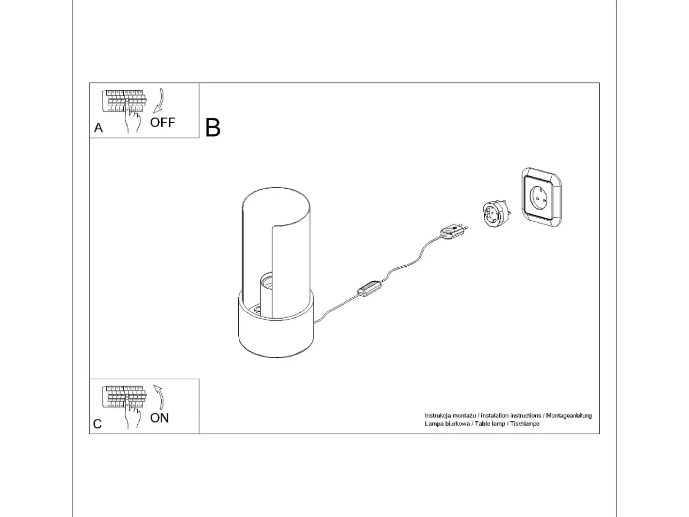 Sollux Lighting Lámpara De Mesa-Lámpara de escritorio Torow minimalista de acero - 1 fuentes luminosas 3000K - L.10 x A.21 cm - Blanco