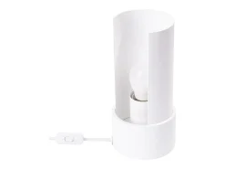 Sollux Lighting Lámpara De Mesa-Lámpara de escritorio Torow minimalista de acero - 1 fuentes luminosas 3000K - L.10 x A.21 cm - Blanco