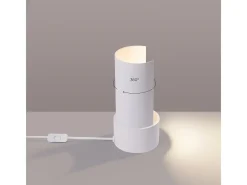 Sollux Lighting Lámpara De Mesa-Lámpara de escritorio Torow minimalista de acero - 1 fuentes luminosas 3000K - L.10 x A.21 cm - Blanco