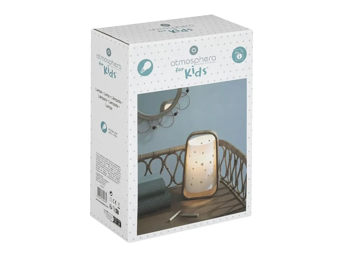 Atmosphera for Kids Lámpara de estrella calada Blanco Discount