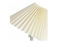 Helloshop26 Lámpara De Mesa-Lámpara de mesa 35 cm efecto madera crema 03_0007403 Blanco