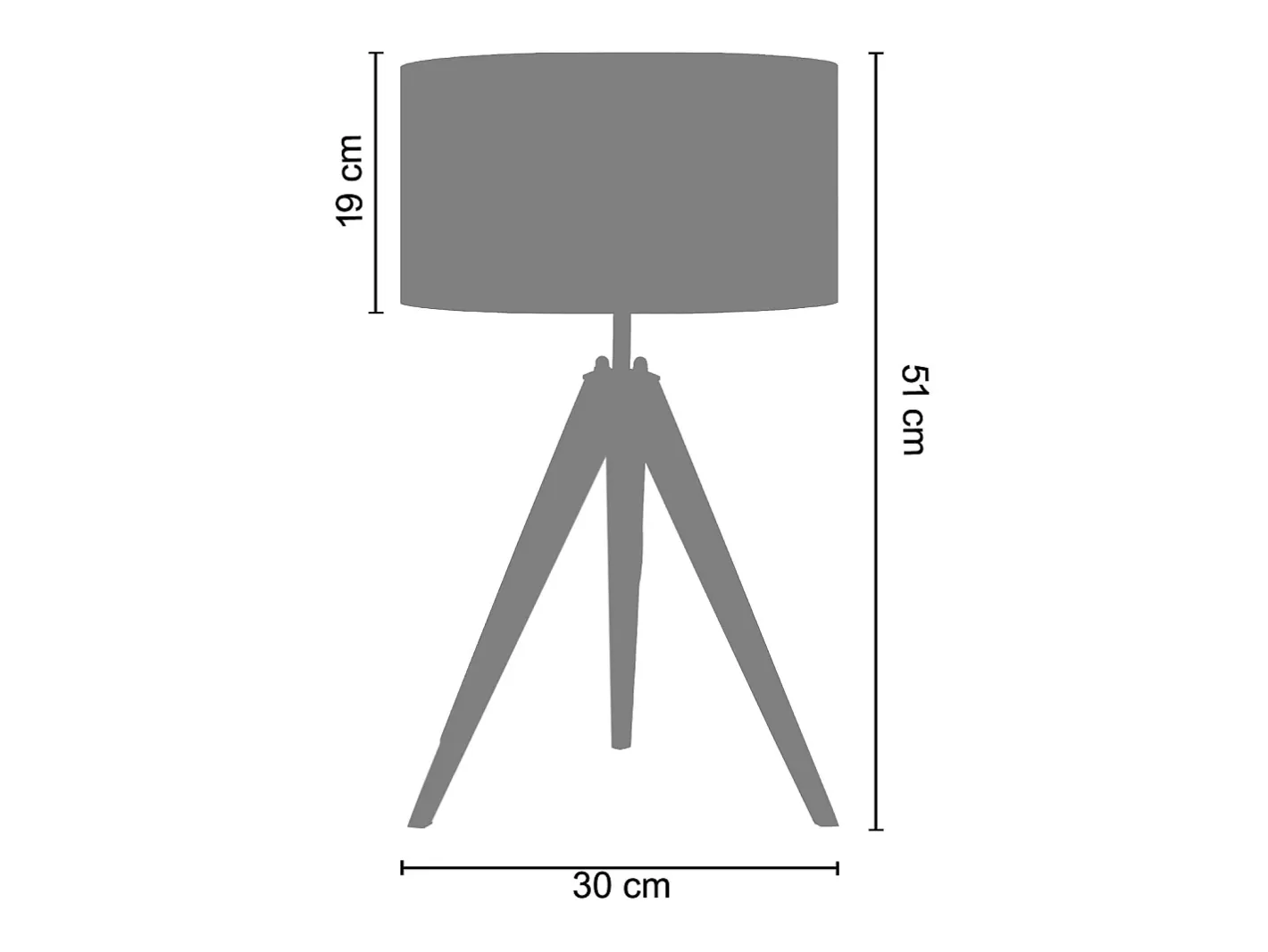 Discount TOSEL Lámpara de Mesa ,madera ,natural ,A51xD30xP30cm Color natural claro
