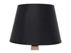 TOSEL Lámpara de Mesa ,madera,natural,A45xD45xP 16cm Negro Best
