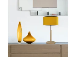 TOSEL Lámpara de Mesa ,madera,natural, A 31xD16x P 16cm Color natural claro New