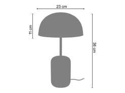 TOSEL Lámpara de Mesa ,madera,natural,A36xD23xP23 cm Negro Sale