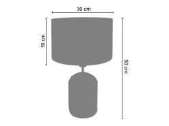 TOSEL Lámpara de Mesa ,madera,vidrio,natural,A50x D 30xP30cm Violeta Clearance